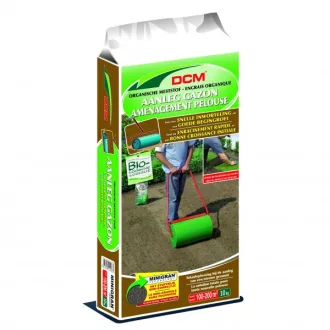 DCM BIO Gyeptáp telepítéshez, gyepszőnyeg fektetéshez 5-4-3 10 kg – Indító (starter) gyeptrágyák