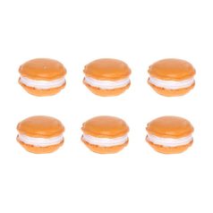 Macaron nagy poly 3x4,5x0,5cm narancs S/6 SSS