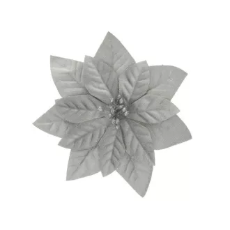 Mikulasvirag-csipeszes-textil-16CM-ezust