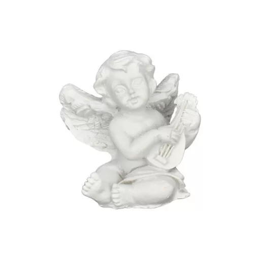 Angyal hangszerrel 3,5x2,5x4 cm S/2 – Karácsonyi nappali dekorációk