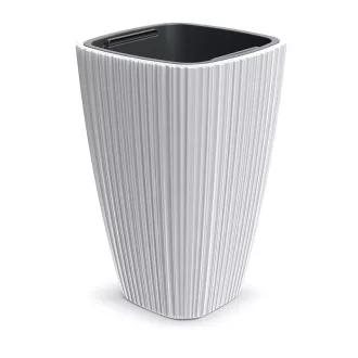 VIRÁGCSERÉP 400 ORO HIGH SQUARE - FEHÉR