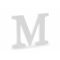 Fa M betű, fehér, 25x20 cm