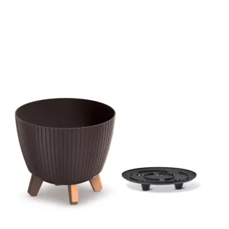VIRÁGCSERÉP 240 LAMIA ECO Wood - KÁVÉ – Virágcserepek, virágládák