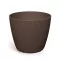 Virágcserép 200 lamia round eco wood - kávé – Virágcserepek, virágládák