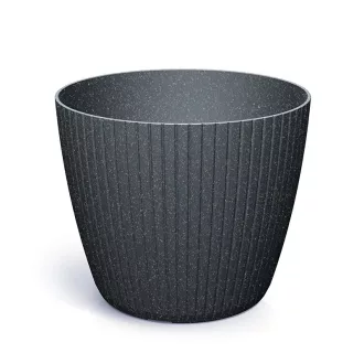 Virágcserép 350 lamia round eco wood - antracit – Virágcserepek, virágládák