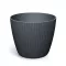 Virágcserép 350 lamia round eco wood - antracit – Virágcserepek, virágládák