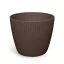 Virágcserép 400 lamia round eco wood - kávé – Virágcserepek, virágládák