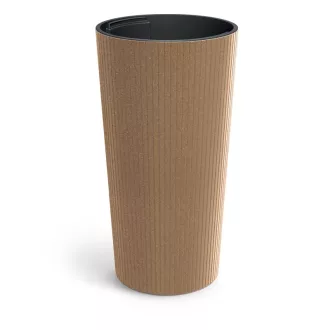 VIRÁGCSERÉP 200W LAMIA SLIM ECO Wood - NATÚR – Virágcserepek, virágládák
