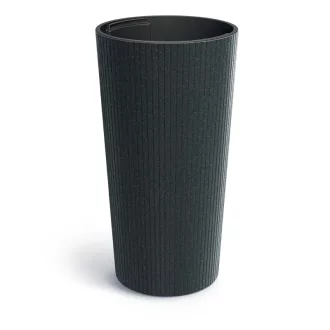 VIRÁGCSERÉP 200W LAMIA SLIM ECO Wood - ANTRACIT – Virágcserepek, virágládák