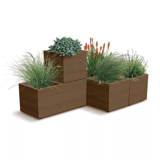 Virágcserép 80 - madera case eco wood - natúr – Virágcserepek, virágládák