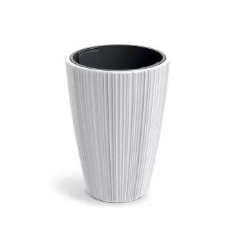 VIRÁGCSERÉP 400 ORO HIGH ROUND - FEHÉR