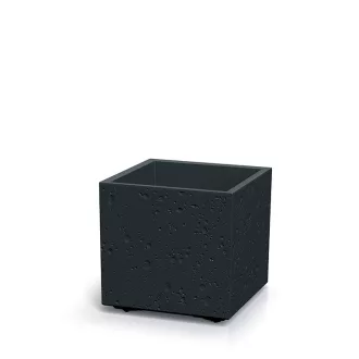 Virágcserép 30 sierra square beton effect - fekete beton – Virágcserepek, virágládák