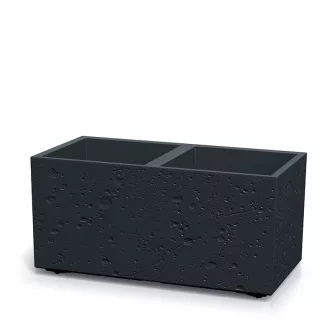 Virágcserép 60 sierra case beton effect - fekete beton – Virágcserepek, virágládák