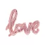 LOVE felirat - rosegold – Lufik, léggömbök