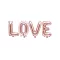 Fólia léggömb "LOVE" 140x35cm, rosegold