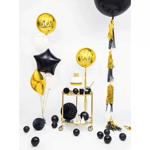 Fólia léggömb, 30th Birthday, arany, 45 cm
