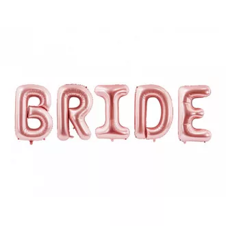 Fólia léggömb, BRIDE, rosegold, 280x86 cm