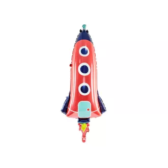 Fólia léggömb rakéta, 44x115cm, mix