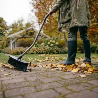 Ergonomic seprű, ívelt nyéllel