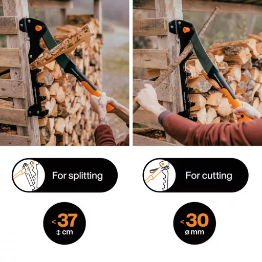 X-Series falra rögzíthető gyújtósaprító & WoodXpert XA3 gallyazókés