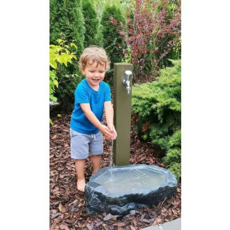 Kerti csap dekor, olivazöld