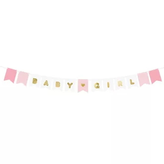 Zászlófüzér Baby girl felirattal