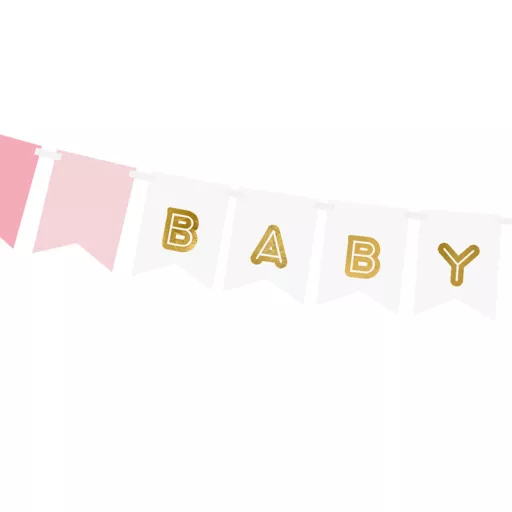 Zászlófüzér Baby girl felirattal
