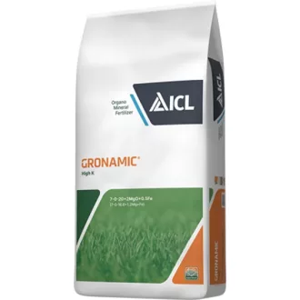 ICL Gronamic Sport High K 7-0-20 +2+0,5Fe 25kg (625-1000 m2) – Szezonális fenntartó trágyák