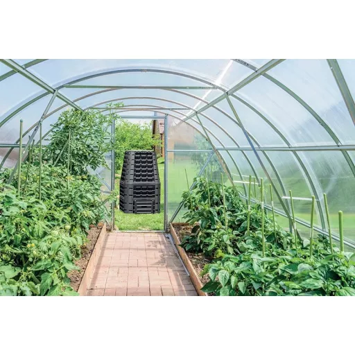 Komposztáló 1050C Evogreen Vario Kartonban - Fekete