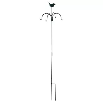   Fém leszúrható madáretető állvány akasztókkal, 149 cm