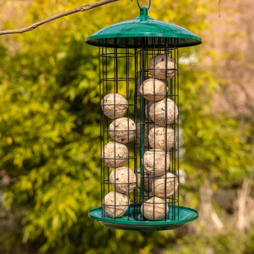 Felakasztható adagolós madáretető faggyúgolyóknak, 44 cm