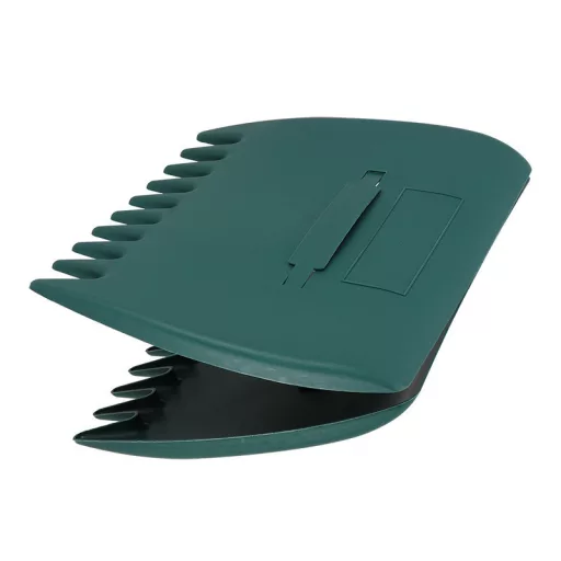 Levélgyűjtő kézi villa újrahasznosított anyagból, 34 x 25 cm