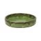 Zománcolt kerámia virágcserép alátét, zöld, 15 cm átmérőjű