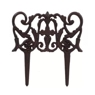 Leszúrható öntöttvas ágyásszegély, 30 x 31 cm