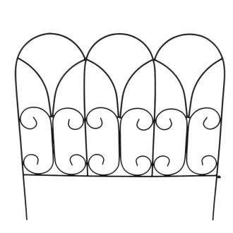   Leszúrható fém ágyásszegély, gyepszegély,  motívumos, 58 cm