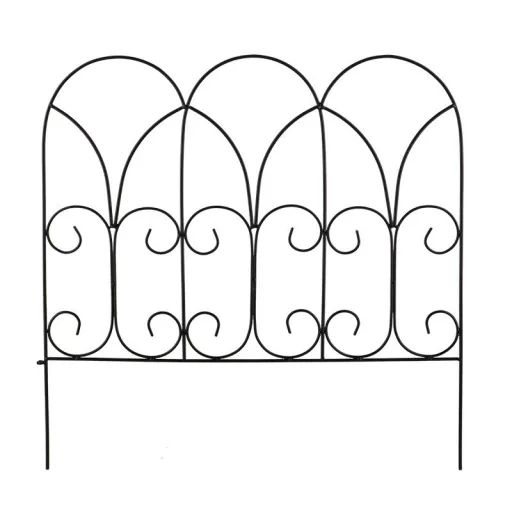 Leszúrható fém ágyásszegély, gyepszegély,  motívumos, 58 cm