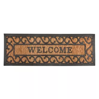 Kókuszrost és gumi lábtörlő, 75 x 25 cm