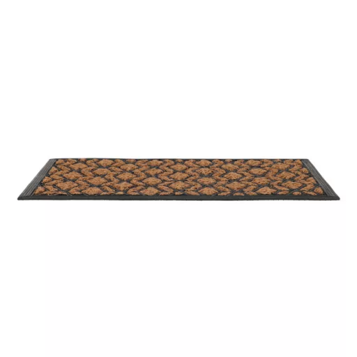 Gyémánt mintás gumi és kókuszrost lábtörlő, 60 x 40 cm