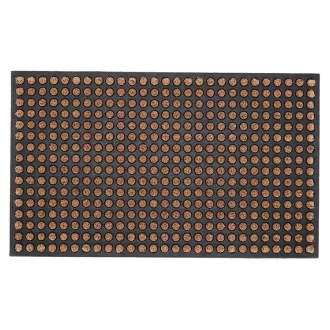 Pöttyös kókuszrost és gumi lábtörlő, 76 x 45 cm