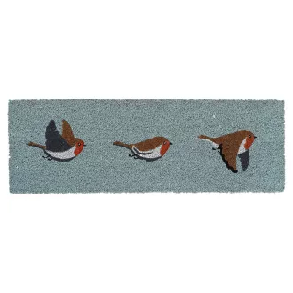 Vörösbegy mintás kókuszrost lábtörlő, 75 x 25 cm