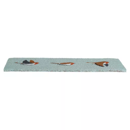 Vörösbegy mintás kókuszrost lábtörlő, 75 x 25 cm