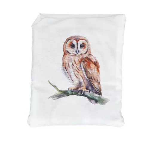 Baglyos összehajtható bevásárló táska, 36 x 36 cm