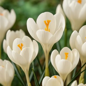 Crocus ‘Jeanne d’Arc’ – Nagyvirágú, hófehér elegancia - 10 db/csomag – Krókusz