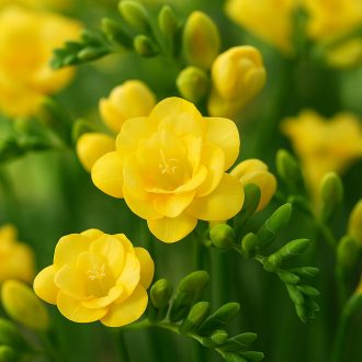 Freesia Double Yellow -Frézia Teltvirágú Sárga 10 db/csomag