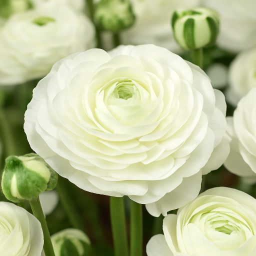 Ranunculus asiaticus ‘Aviv White’ – Ázsiai boglárka, fehér (10 db virághagyma)