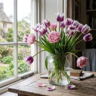 Bouquet Collection Tulipa ‘Pink & Purple’ – Rózsaszín és – válogatás – Tulipán