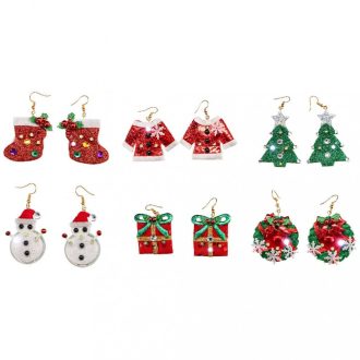 Karácsonyi fülbevaló, világítós karácsonyi ruha