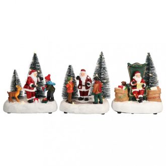 Olvasó Mikulás Télapó gyerekekkel – dekor figura