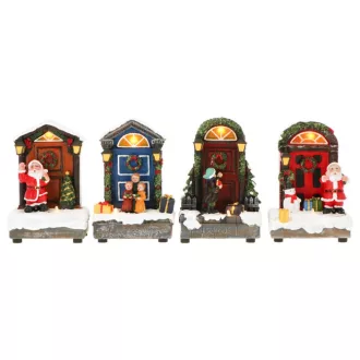 Kék karácsonyi ajtó dekor, 9×5,5×13 cm