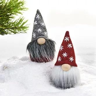 Pixy, manó filcből, piros, 10 cm – Karácsonyi manók, diótörők
